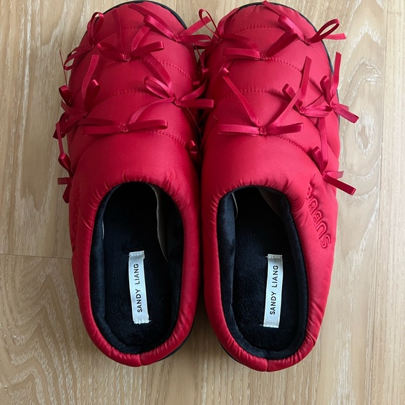 Sandy Liang Shoes - Sandy Liang X Subu red bow slippers